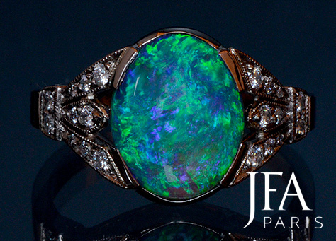 Bague sales opale véritable