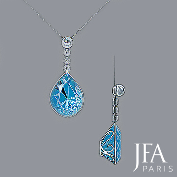Pendentif topaze bleu